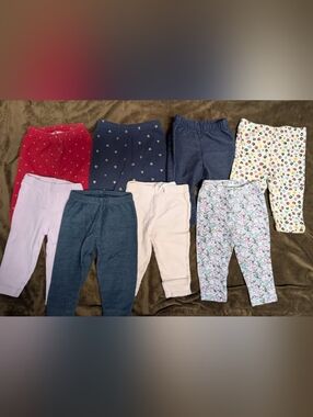 Bundle of 3-6 Months Girl Pants (8 items)